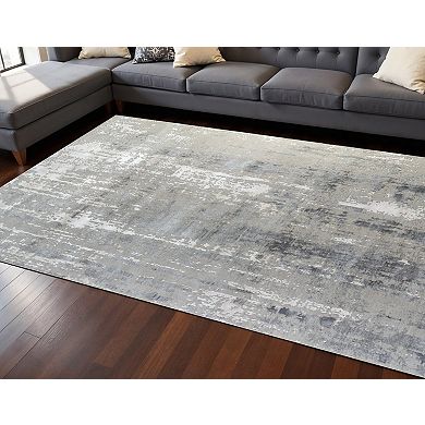 HomeRoots Abstract Hand Knotted Area Rug