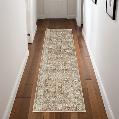 HomeRoots Runner Oriental Polypropylene Area Rug