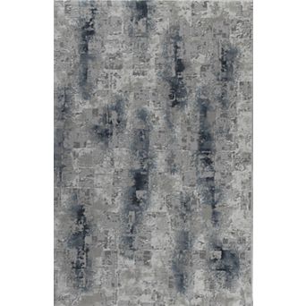 HomeRoots Rectangle Abstract Plush Acrylic Area Rug