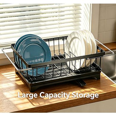 High-Quality Adjustable Kitchen Drying Rack - Durable Sink Dish Rack for Plates and Bowls