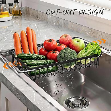 High-Quality Adjustable Kitchen Drying Rack - Durable Sink Dish Rack for Plates and Bowls