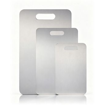 Pure Titanium Cutting Board Set of 3 for Kitchen, 16×10, 13×8, 10×6 Inch