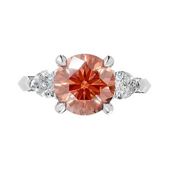 Diamond Medley Sterling Silver Gemstone & 1 Carat T.W. Lab-Grown Diamond 3-Stone Ring