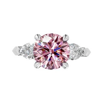 Diamond Medley Sterling Silver Gemstone & 1 Carat T.W. Lab-Grown Diamond 3-Stone Ring