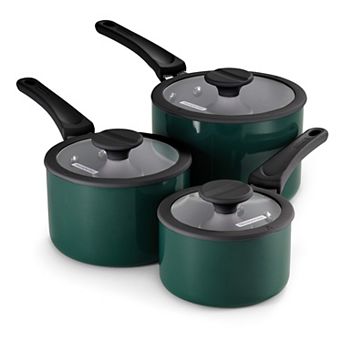 Tramontina Ceramic Non Stick 6 pc Nesting Sauce Pan Set with Lids
