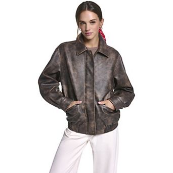 Women's Levi's® Relaxed Fit Faux Leather Bomber Jacket