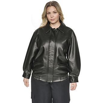 Plus Size Levi's® Relaxed Fit Faux Leather Bomber Jacket