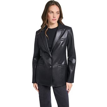 Women's Levi's® Faux Leather Single Breasted Blazer