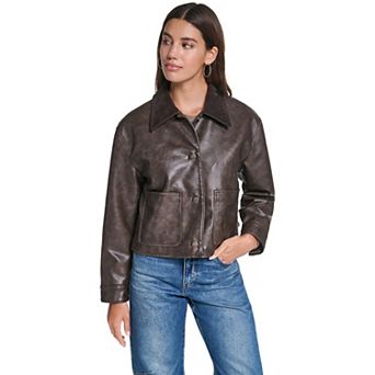 Women's Levi's® Faux Leather Cropped Chore Jacket