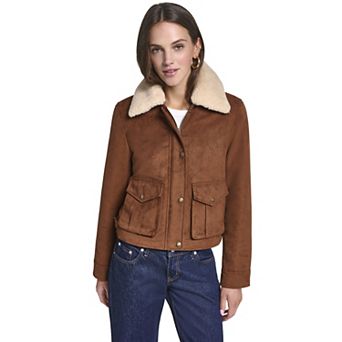 Women's Levi's® Faux Suede Chore Coat with Sherpa Collar