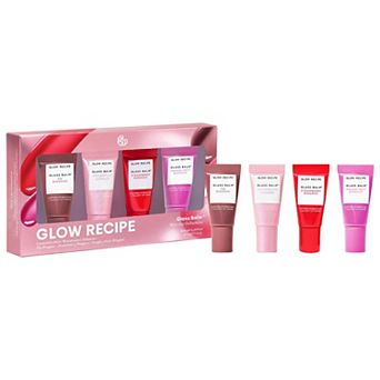 Glow Recipe Glass Balm Mini Lip Glass Balm 4 pc Gift Set for 12 hour Hydration & Shine