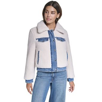 Women's Levi's® Mixed Media Cropped Sherpa Jacket