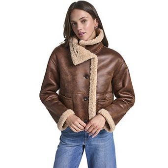 Women's Levi's® Reversible Faux Shearling Asymmetrical Jacket