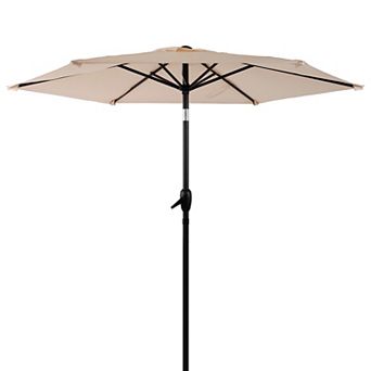 10FT Patio Umbrella,With Push Button Tilt,Crank Mechanism,Not Include Umbrella Base,Garden