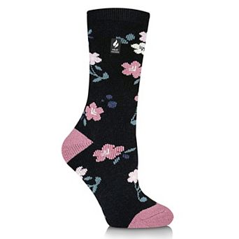Women's Heat Holders Lite Lanuza Floral Crew Socks
