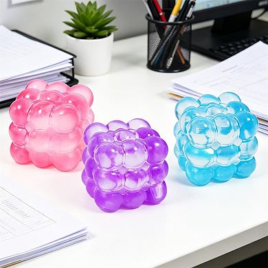 2 Pack Squishy Stress Cube Fidget Toy, Ultra-Soft Squeeze Toy