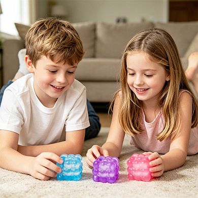 2 Pack Squishy Stress Cube Fidget Toy, Ultra-Soft Squeeze Toy