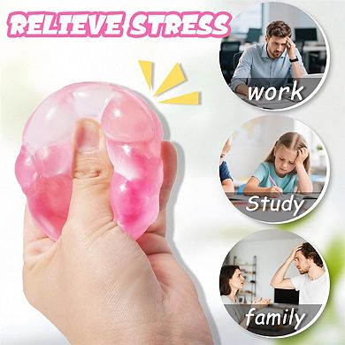 2 Pack Squishy Stress Cube Fidget Toy, Ultra-Soft Squeeze Toy