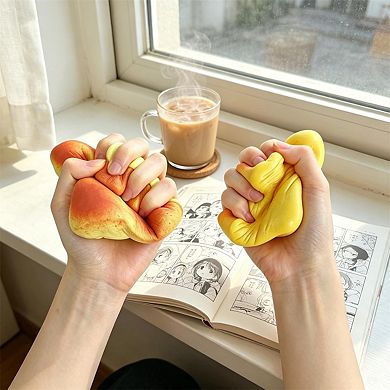 2 Pack Soft Bread Butter Squishy Toy
