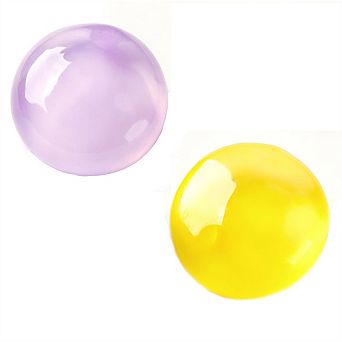 2 Pack Coconut Oil Stress Ball, Squishy Coconut Squeeze Stress Shapeable Ball Toys Yellow Purple