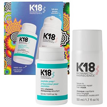 K18 Detox + Repair Leave-In Molecular Repair Mask & Mini Detox Shampoo Gift Set