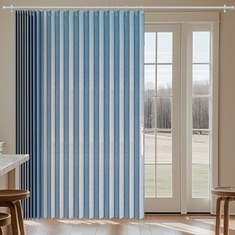 Blackout Accordion Sliding Door Curtain Extra Wide Room Divider 98"W x 84"L