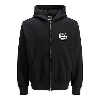 Jack And Jones Mens Graphic Print Regular Full Zip Hoodie