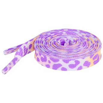 Women's Leopard Shoelaces Tie Dye Gradient for Sports Sneakers 2 Pairs 51.2"