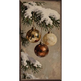 Kendrick Home Gold & Brown Ornament Framed Wall Art