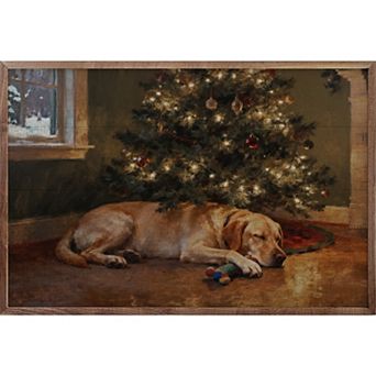 Kendrick Home Lab Under The Christmas Tree Framed Wall Art