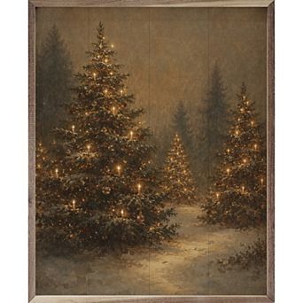 Kendrick Home Lantern Glow Christmas Tree Wall Art