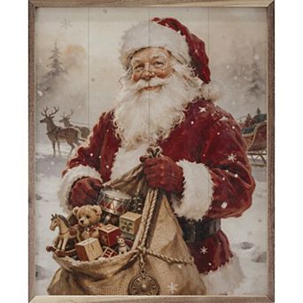 Kendrick Home Santa's Toys Framed Wall Art