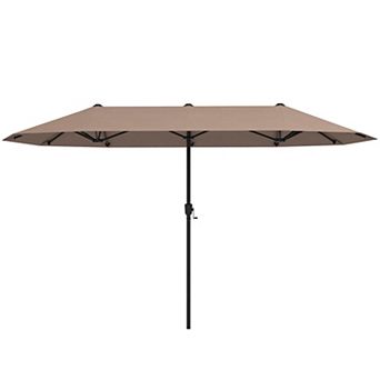 Costway 13 FT Large Patio Umbrella Outdoor Double-Sided Table Market Umbrella for Garden