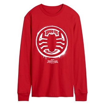 Men's Spider-Man Tarantula Spray Symbol Long Sleeve Graphic Tee