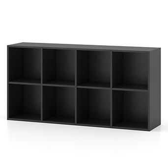 Costway 8-Cube Bookcase Bookshelf with 2 Anti-Tipping Kits Storage Organizer