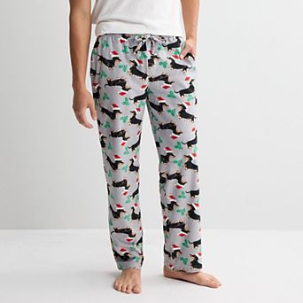 Men's Holiday Dachshund Printed Pajama Pants