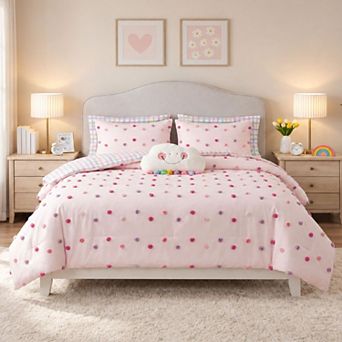 Intelligent Design Olivia Pompom Reversible Comforter Set