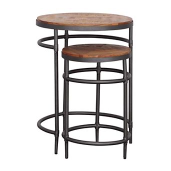 Linon Trooper Nesting Table Set of 2