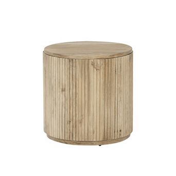 Linon Switzer Round Accent Table with Lid