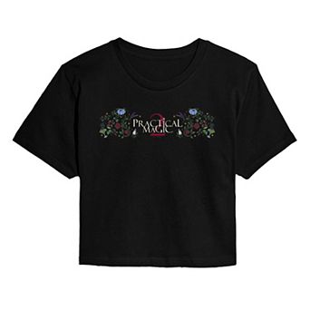 Juniors' Practical Magic 2 Floral Cropped Tee