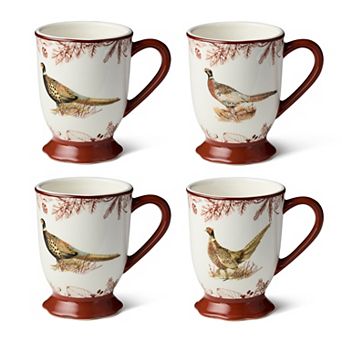 Certified International Pheasant Grove Mug Set of 4