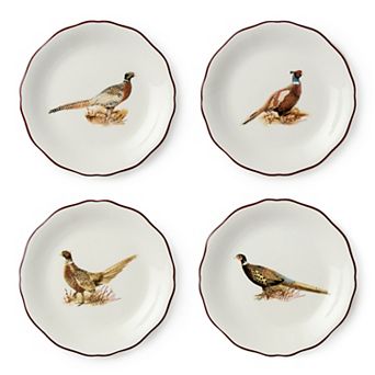 Certified International Pheasant Grove Canape Plate Set of 4