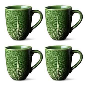 Certified International Le Jardin 3D Cabbage Mug Set of 4