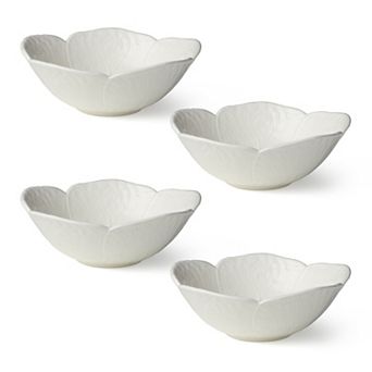 Certified International Le Jardin Cabbage 3D Cereal Bowl Set of 4