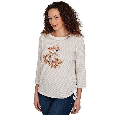 Women's Alfred Dunner Autumn Owl Knit Top