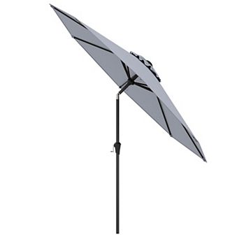 Costway 9FT Patio Umbrella Patio Market Steel Tilt W/ Crank Outdoor Yard Garden