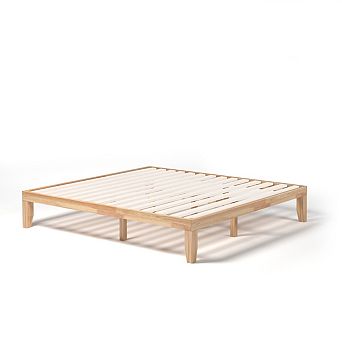 Costway King Size 14'' Wooden Bed Frame Mattress Platform Wood Slats Support