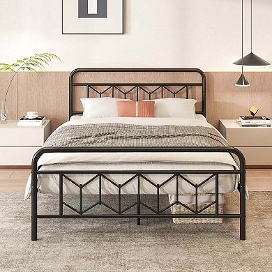 Costway Bed Frame Mattress Foundation with Headboard 12.5" Under-bed Storage
