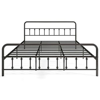 Costway Bed Frame with Headboard Under Bed Storage No Box Spring Needed