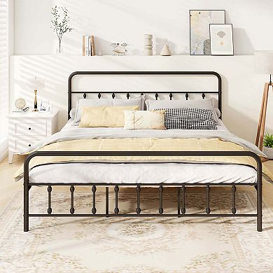 Costway Bed Frame with Headboard Under Bed Storage No Box Spring Needed